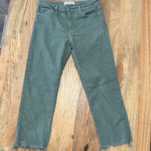 Just Black Olive Cropped Jeans